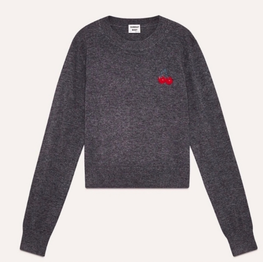 Aritzia Sunday Best Abby Sweater Cherry